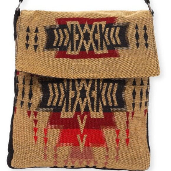 Flap Top Shoulder Bag - Southwest Style - Ethnic Inspired Design - Lightweight - Picture 3 of 9